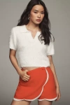 Shop Maeve Scallop Skort In Red
