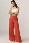 Maeve Scallop Wide-leg Pants In Pink