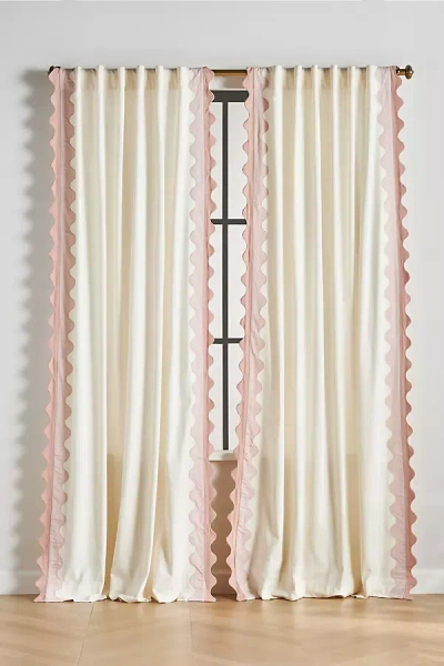 Maeve Scalloped Curtain In White