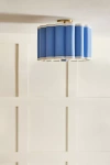 Maeve Scalloped Fabric Flush Mount Ceiling Light In Blue