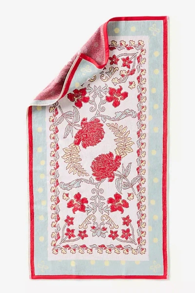 Maeve Scarf Cotton Woven Novelty Towel Collection In Red
