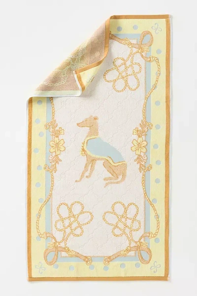 Maeve Scarf Cotton Woven Novelty Towel Collection In Yellow
