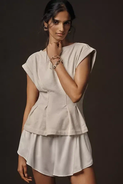 Maeve Seamed Muscle Top In White