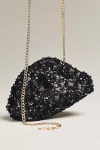 Maeve Sequin Slouchy Clutch In Black