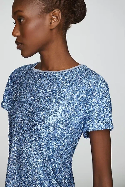 Maeve Sequin Tee In Blue