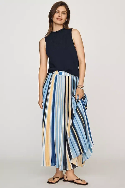 Maeve Sheer Pleated Maxi Skirt By  In Multi