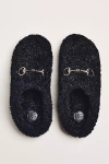 Maeve Sherpa Fleece Bit Scuff Slippers In Black