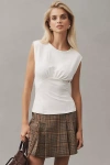Maeve Shirred Corset Top In White