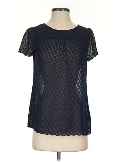 Pre-owned Maeve Short Sleeve Blouse In Black