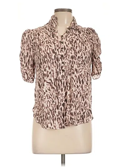 Pre-owned Maeve Short Sleeve Blouse In Brown
