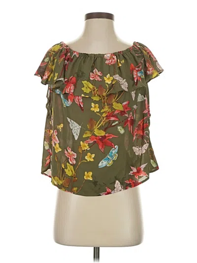 Maeve Short Sleeve Blouse In Green