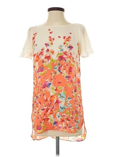 Pre-owned Maeve Short Sleeve Blouse In Ivory