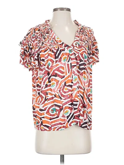 Maeve Short Sleeve Blouse In Multi