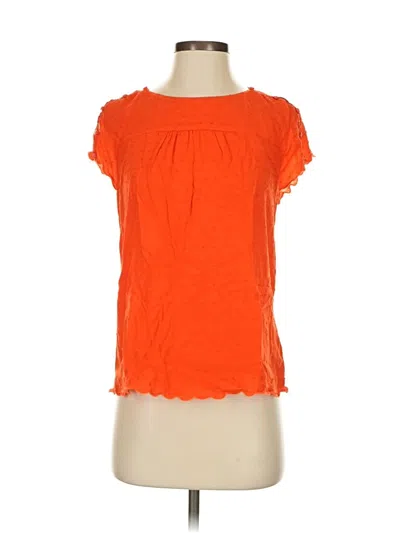 Pre-owned Maeve Short Sleeve Blouse In Orange