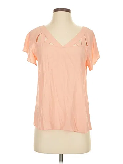 Pre-owned Maeve Short Sleeve Blouse In Orange
