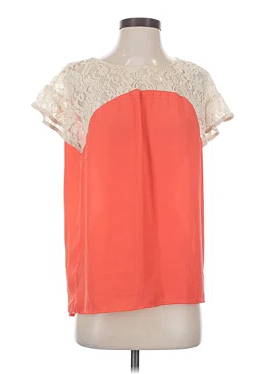 Pre-owned Maeve Short Sleeve Blouse In Orange
