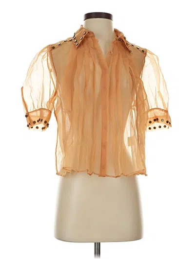 Maeve Short Sleeve Blouse In Orange
