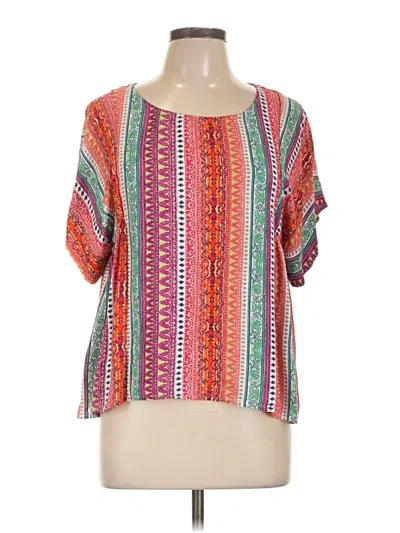 Pre-owned Maeve Short Sleeve Blouse In Pink