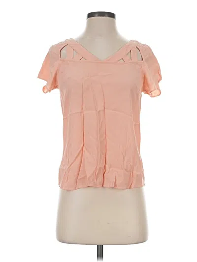 Pre-owned Maeve Short Sleeve Blouse In Pink
