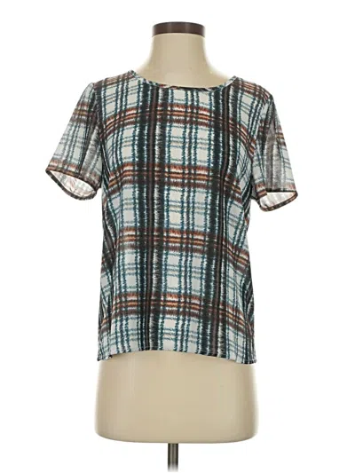 Pre-owned Maeve Short Sleeve Blouse In Teal