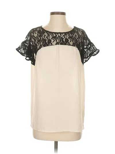 Pre-owned Maeve Short Sleeve Blouse In White