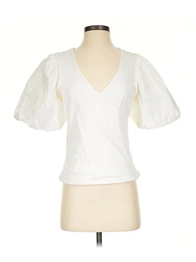 Maeve Short Sleeve Blouse In Metallic