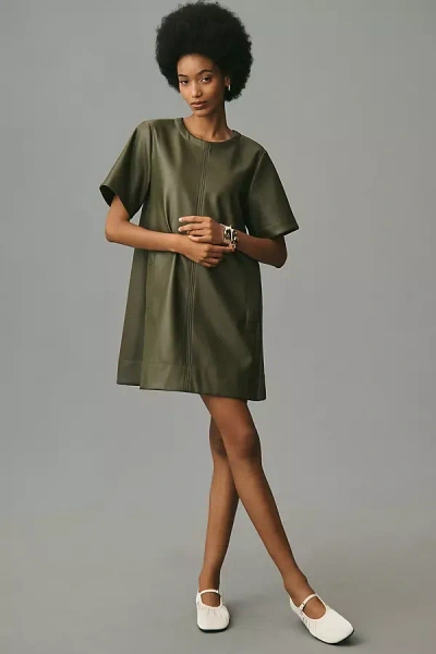 Maeve Short-sleeve Crew Neck Swing Mini Dress In Multicolor