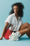 Maeve Short-sleeve Monogram Cropped Top In White