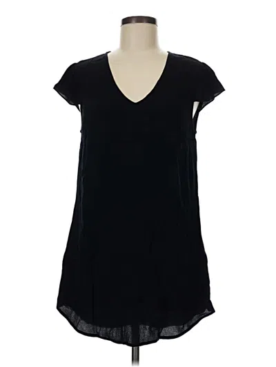 Pre-owned Maeve Short Sleeve Top Black V-neck Tops