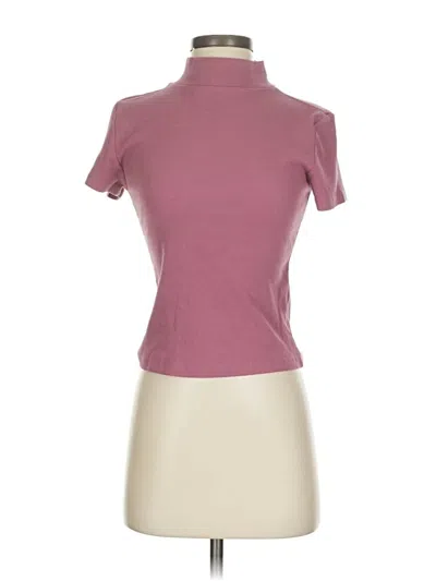 Pre-owned Maeve Short Sleeve Turtleneck In Purple
