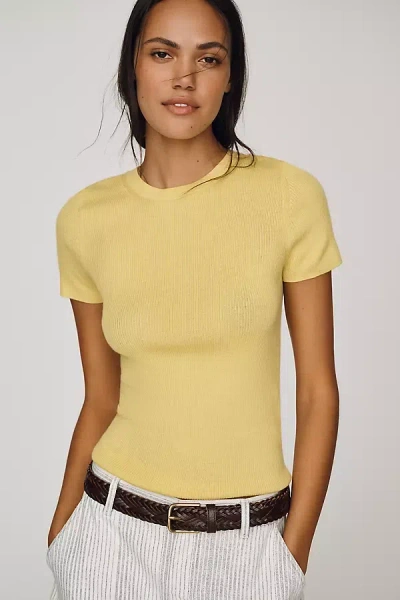 Maeve Short-sleeve Cashmere Sweater In Multi