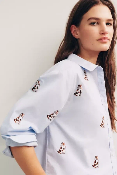 Maeve The Shrunken Bennet Buttondown Shirt By  In White