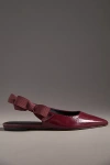 Maeve Side-bow Slingback Flats In Purple