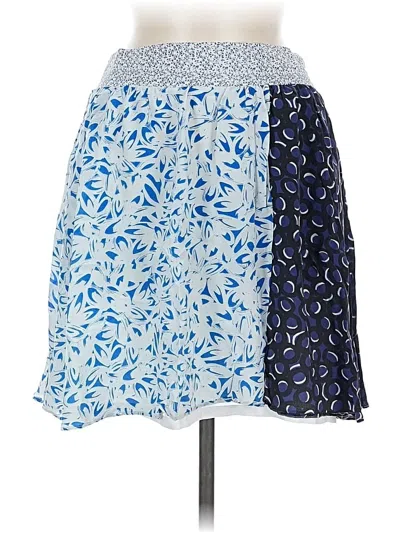 Pre-owned Maeve Silk Skirt In Blue