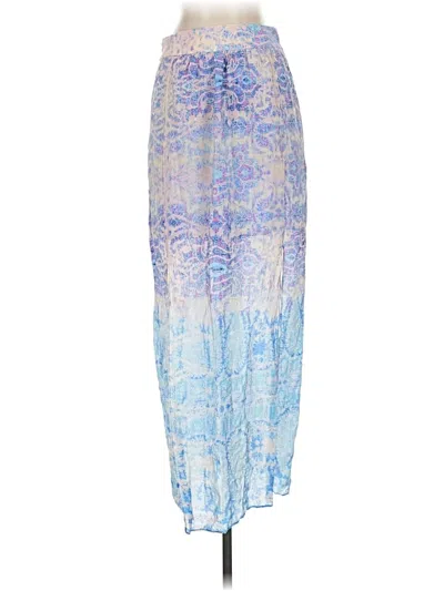 Pre-owned Maeve Silk Skirt In Blue