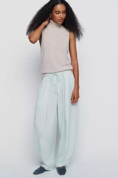 Maeve Silken Tapered Pull On Pants In Blue