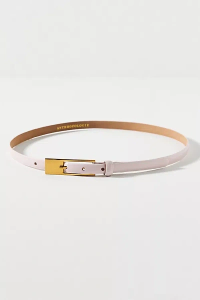 Maeve Skinny Square Buckle Belt In Pink