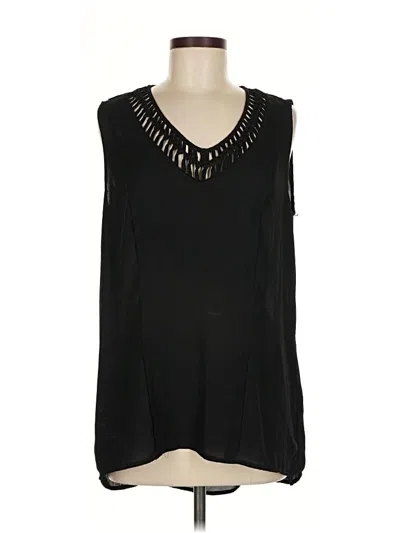 Pre-owned Maeve Sleeveless Blouse In Black