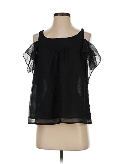 Pre-owned Maeve Sleeveless Blouse In Black