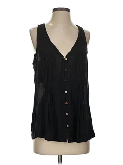Pre-owned Maeve Sleeveless Blouse In Black