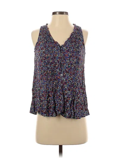 Pre-owned Maeve Sleeveless Blouse In Blue