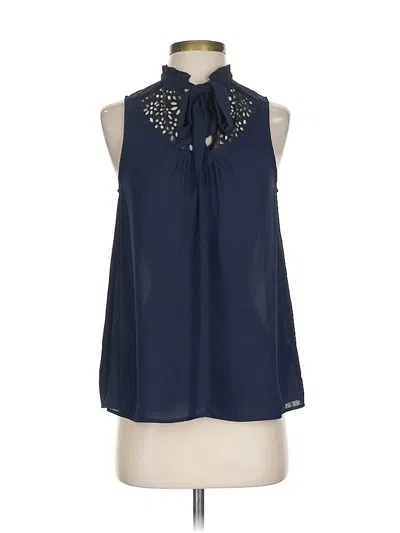 Pre-owned Maeve Sleeveless Blouse In Blue