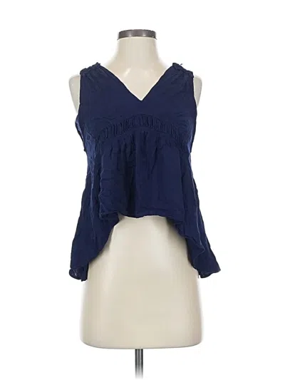 Pre-owned Maeve Sleeveless Blouse In Blue