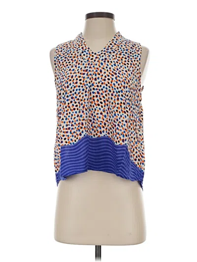Pre-owned Maeve Sleeveless Blouse In Blue