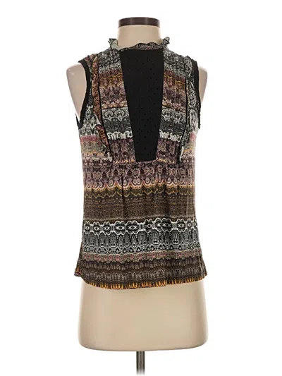 Pre-owned Maeve Sleeveless Blouse In Brown