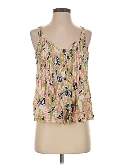Pre-owned Maeve Sleeveless Blouse In Gold