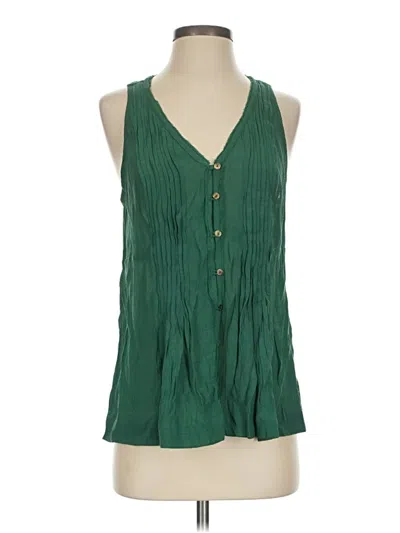 Pre-owned Maeve Sleeveless Blouse In Green