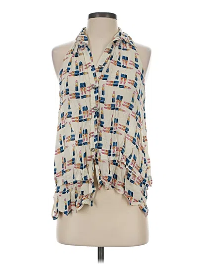 Pre-owned Maeve Sleeveless Blouse In Ivory
