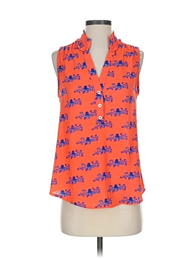 Pre-owned Maeve Sleeveless Blouse In Orange