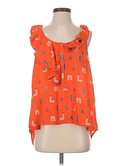 Pre-owned Maeve Sleeveless Blouse In Orange